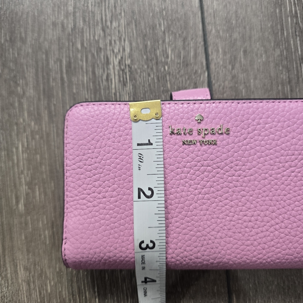 Kate Spade Lena Medium Bifold Pebbled Leather Wallet - Picture 7 of 8